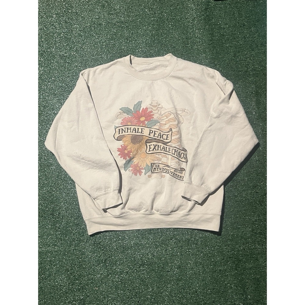 Vintage "Inhale Peace Exhale Chaos" Crewneck